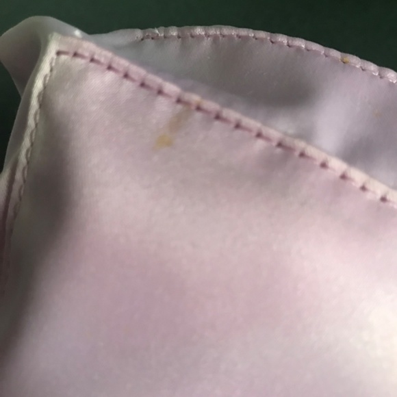 Coach Khaki/Pink Canvas Leather Signature C Corner Zip Pleated Wristlet - Picture 8 of 16